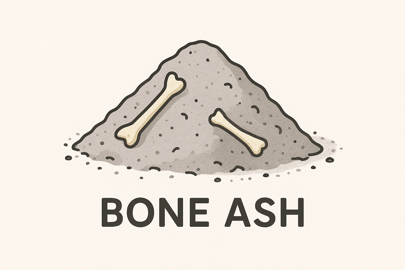 Bone ash illustration