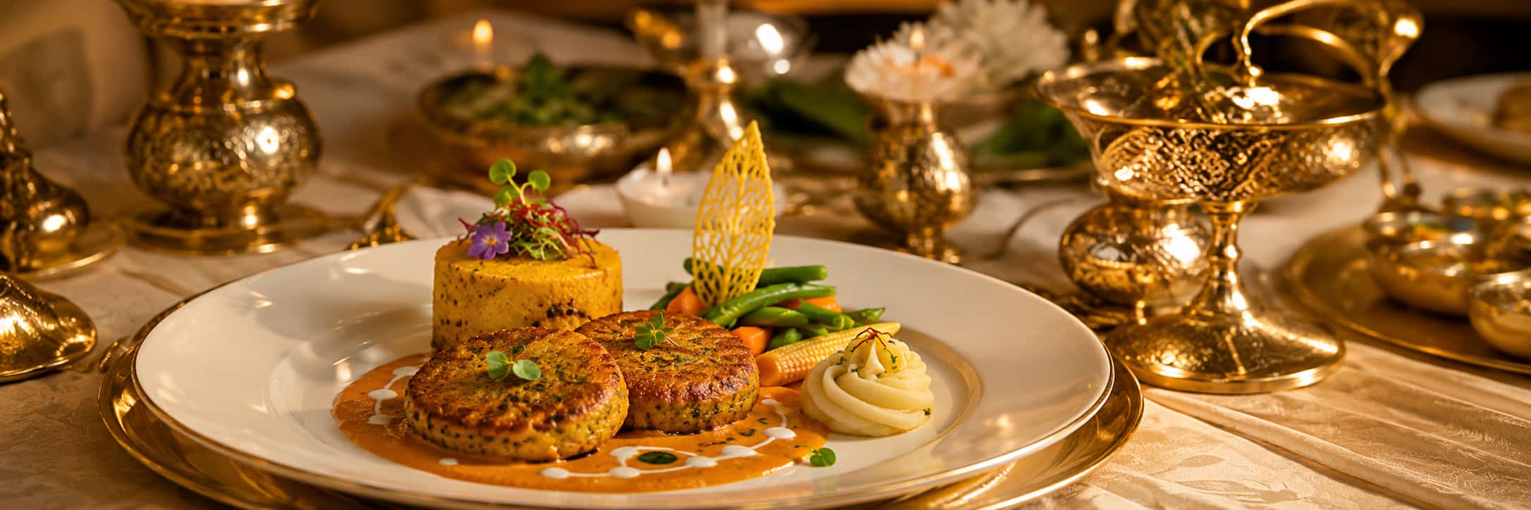 Food Presentation as Elegant as the Decor