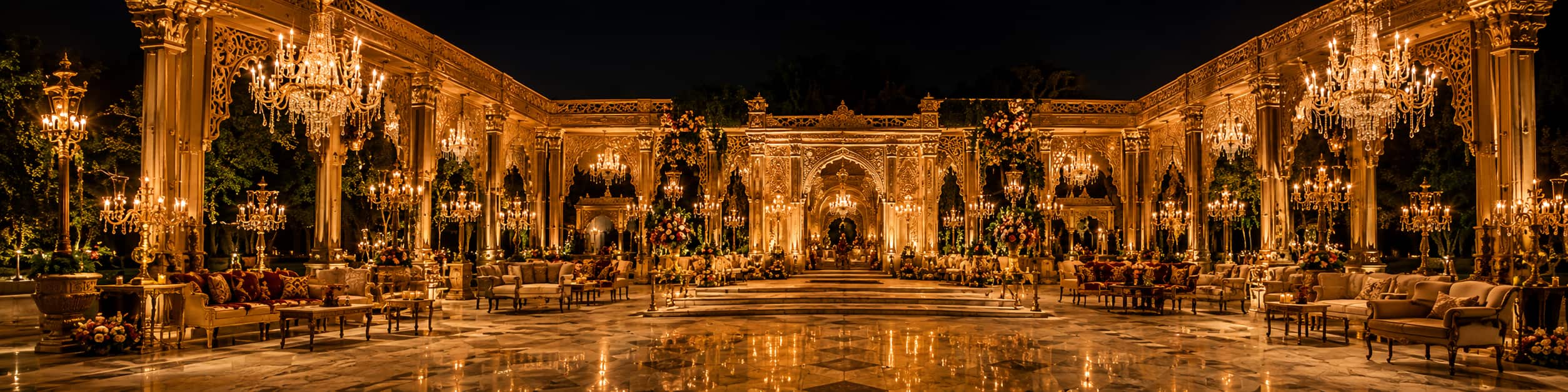 Completed royal wedding venue transformation by D I V Y A M®