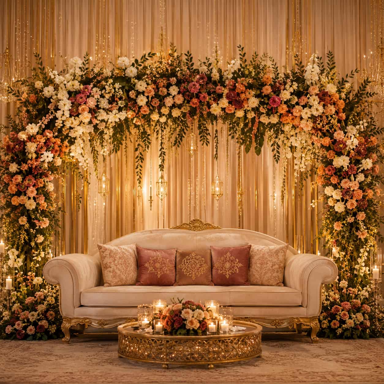 A Stage Designed for Rings, Blessings and Family Photographs.