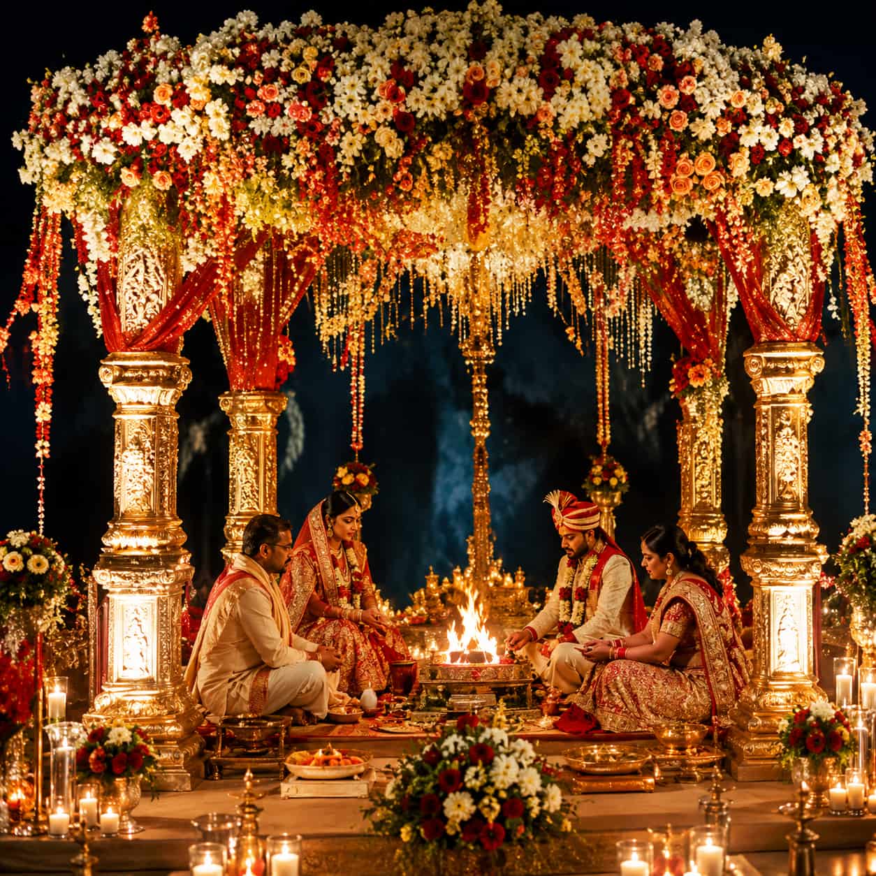 Sacred wedding mandap